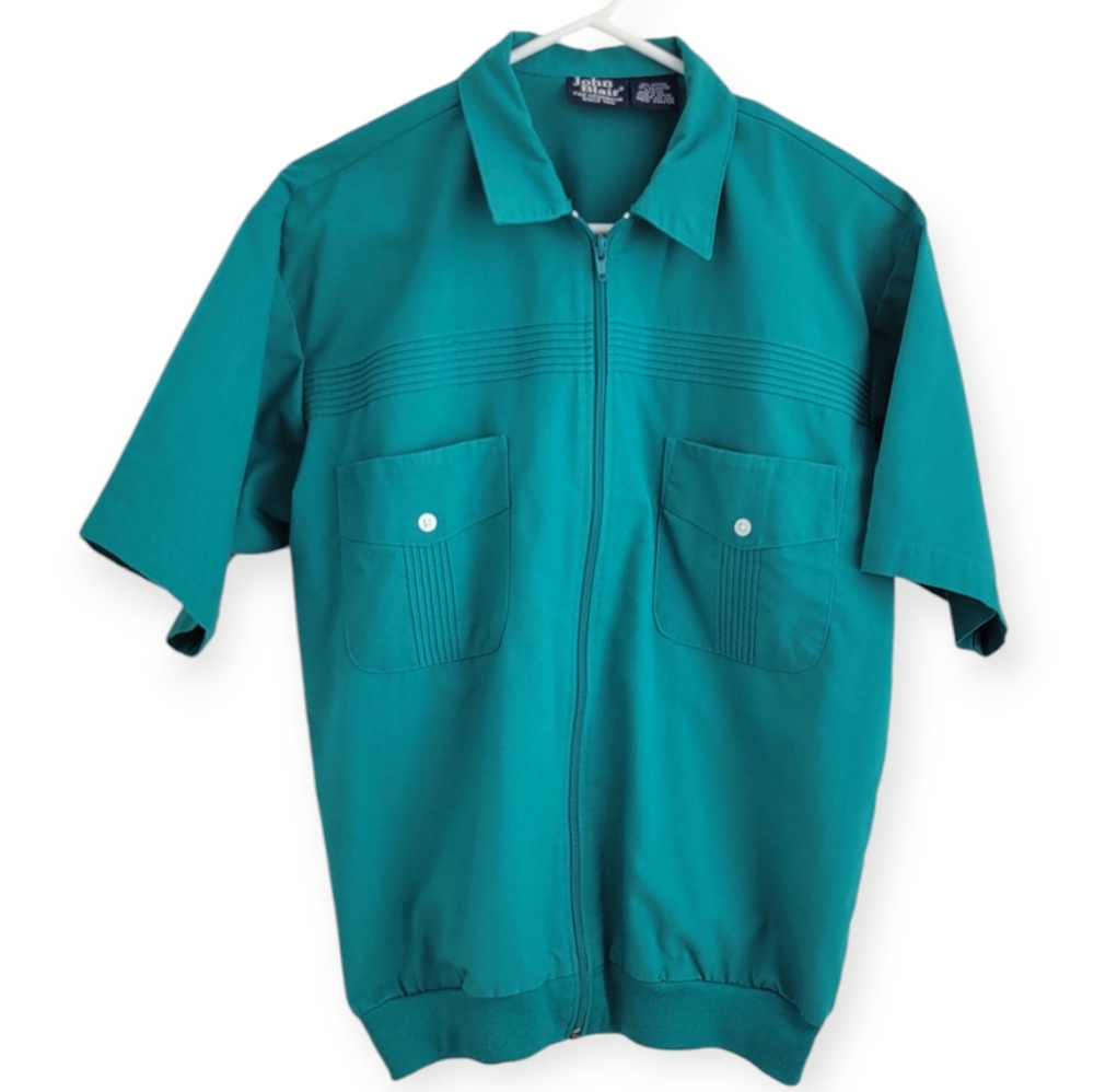 Old School Vintage John Blair Shortsleeve Zip-up Shirt